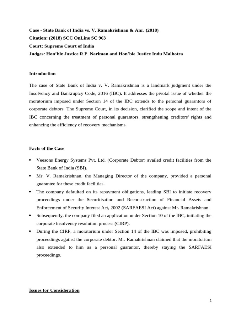 case comment | PDF | Judgment (Law) | Guarantee