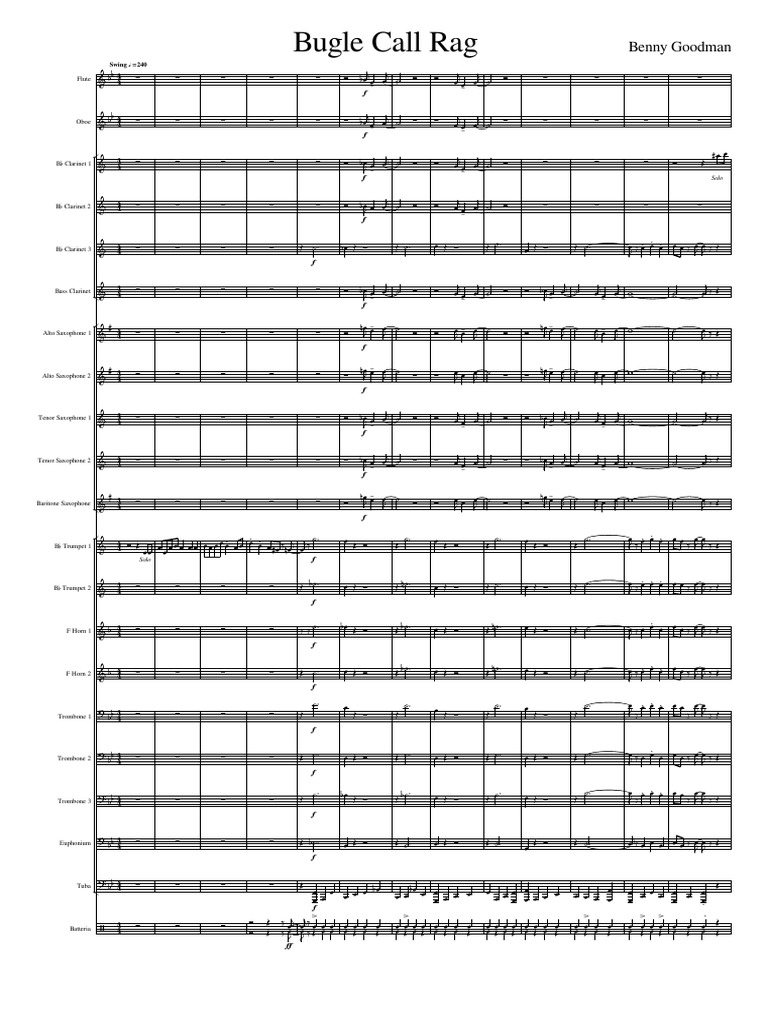 Bugle Call Rag | PDF | Saxophone | Woodwind Instruments