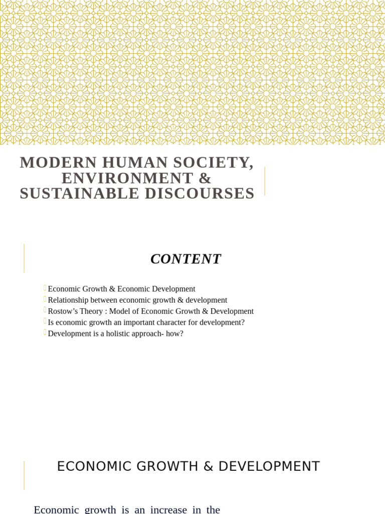 Economic Growth and Sustainable Development | PDF | Economic Growth ...