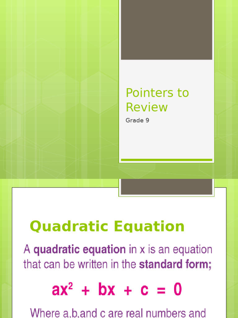 Pointers To Review 1 | PDF