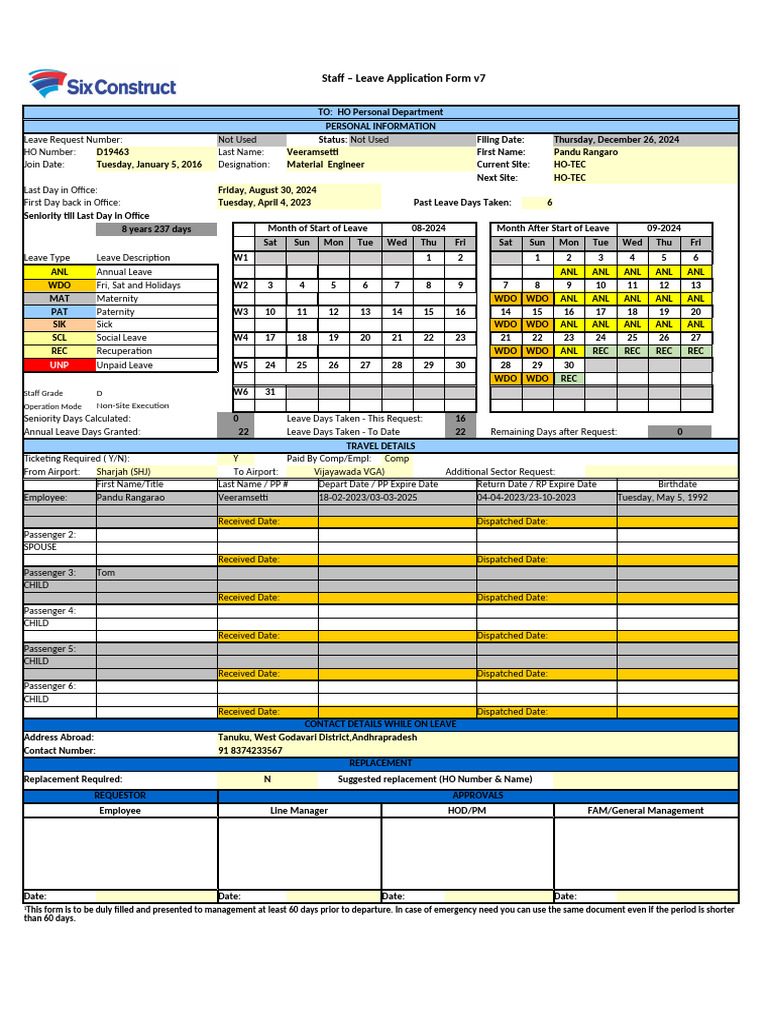Leave Application Form for Staff | PDF | Employment Compensation ...
