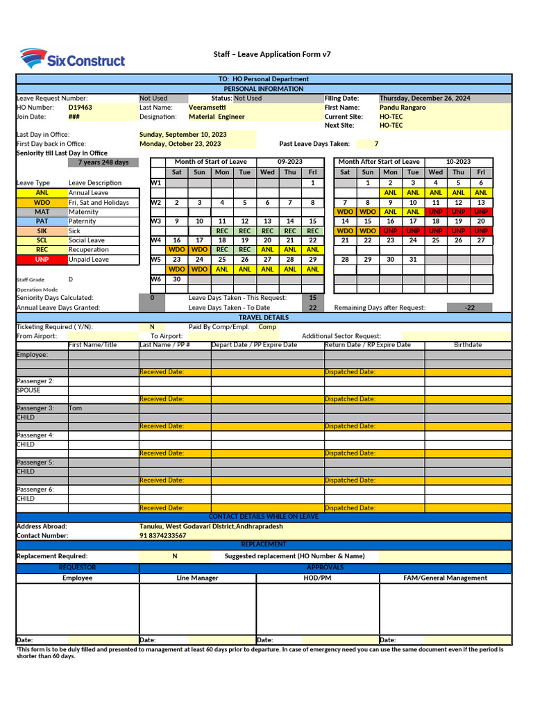 Staff Leave Request Form v72 (8-4-19) | PDF | Leave Of Absence | Labour Law