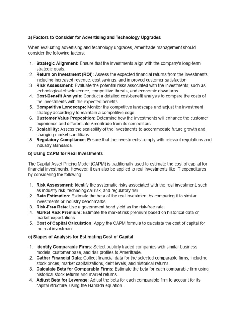 Case 6 | PDF | Cost Of Capital | Capital Asset Pricing Model