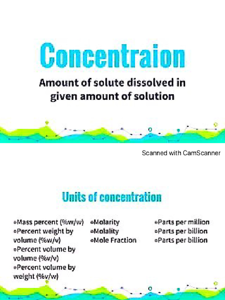 Concentration Units and Interconversion | PDF