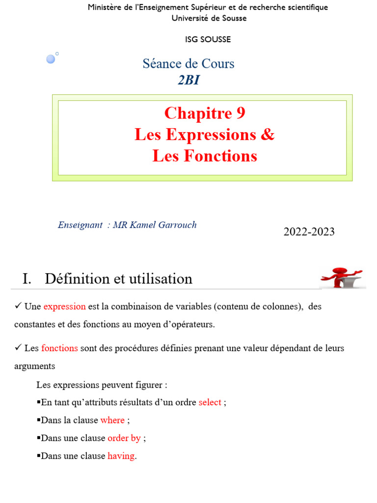 Expressions et Fonctions en SQL | PDF | SQL | Informatique