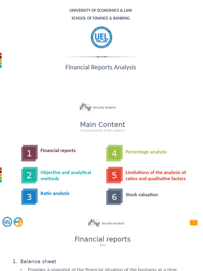Financial Report Analysis Overview | PDF | Equity (Finance) | Balance Sheet