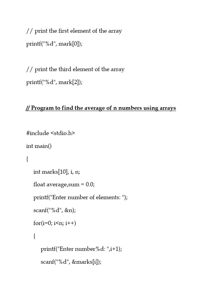 C Array Operations and Examples | PDF | Matrix (Mathematics) | Computing