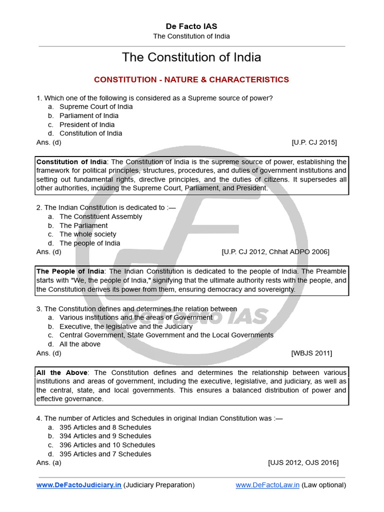 Overview of the Indian Constitution | PDF | Constitution | Judicial Review