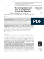 TQM and Supply Chian Management Similalities and Differences