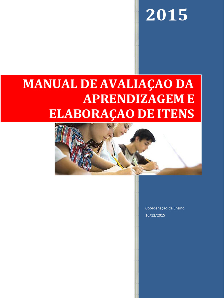 Manual de Avaliação da Aprendizagem | PDF | Aprendizado | Pedagogia