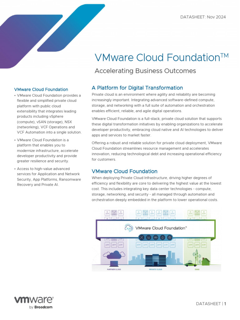 VMware Cloud Foundation Overview 2024 | PDF | Cloud Computing ...