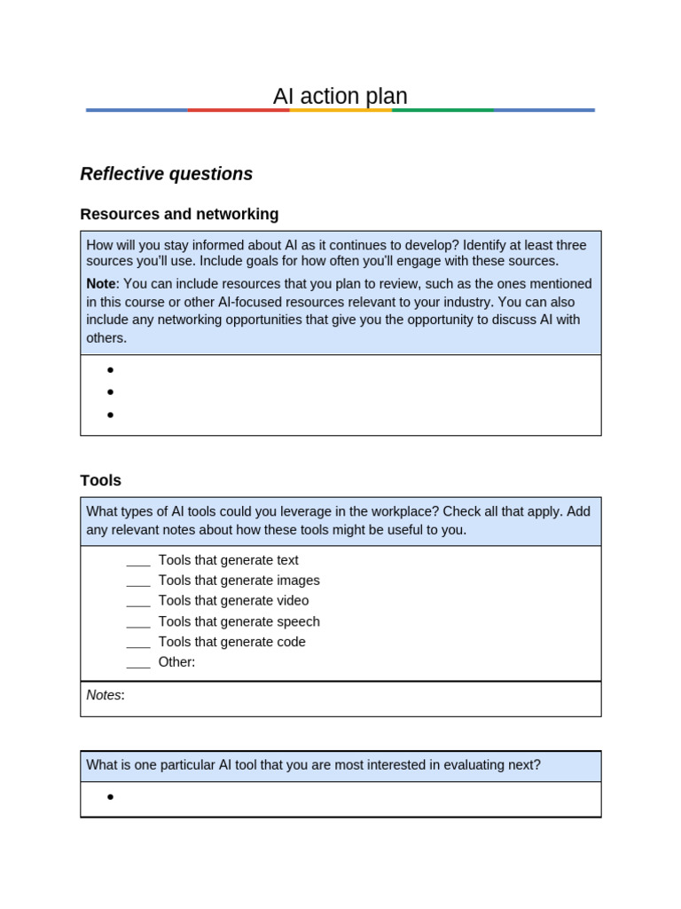 i3cPFJueRlan SSS - Z5 2w - AI Action Plan | PDF
