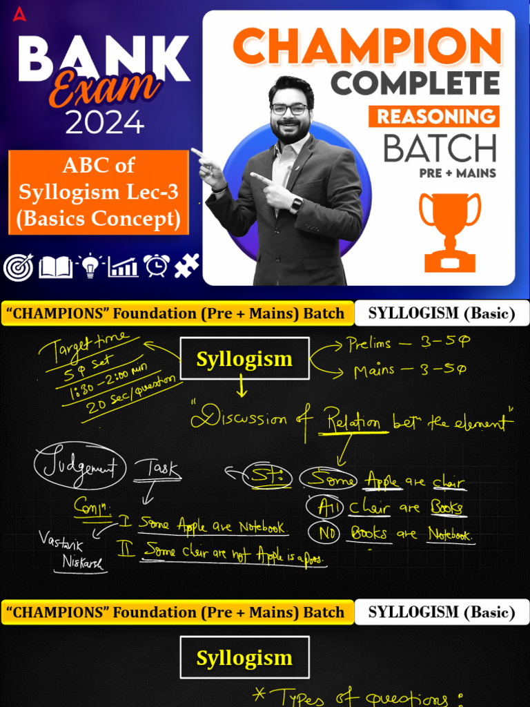 ABC of Syllogism Lec-3 (Basics Concept) | PDF | Deductive Reasoning ...