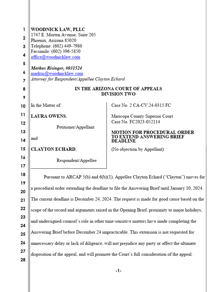 Proc Motion Extend Answer 12202024 | PDF | Appeal | Separation Of Powers