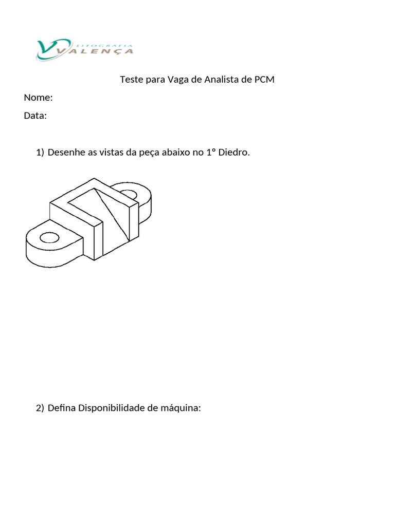Teste para Analista de PCM | PDF