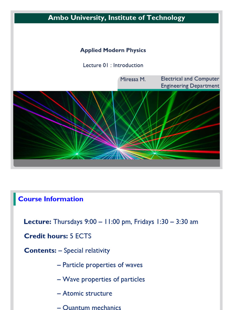 01_Introduction (1) | PDF | Electron | Quantum Mechanics
