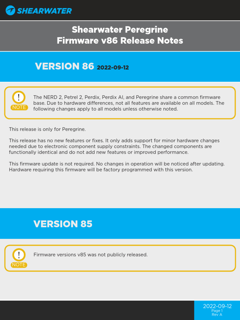 Peregrine v86 Release Notes English | PDF | Scuba Diving | Underwater ...