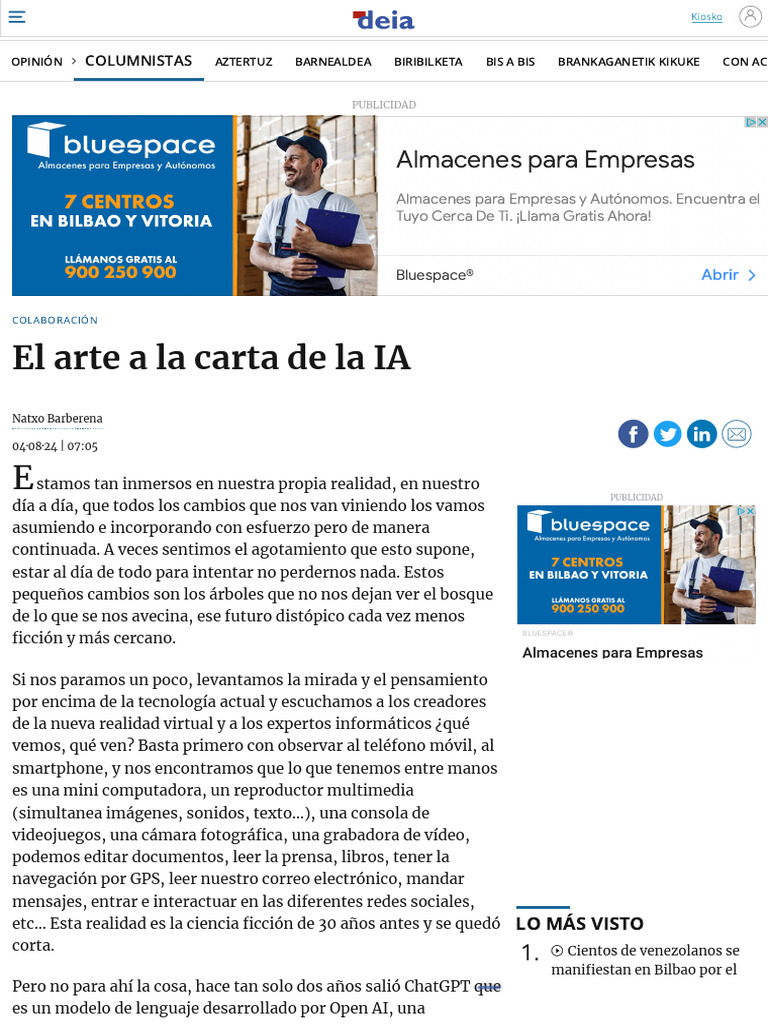 El Arte y La AI | PDF | Inteligencia artificial | Inteligencia (IA) y ...