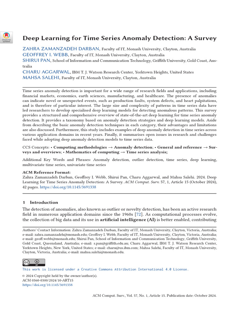 Deep Learning for Time Series Anomalies | PDF | Time Series | Seasonality