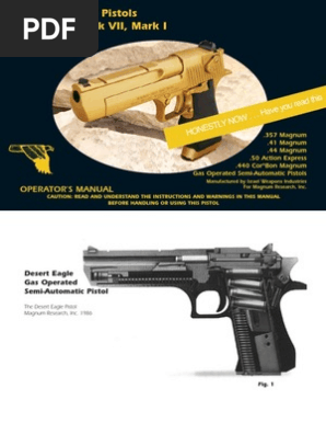 Desert Eagle Pistols Mark Xix Mark Vii Mark I Operator S Manual Pdf Firearms Trigger Firearms
