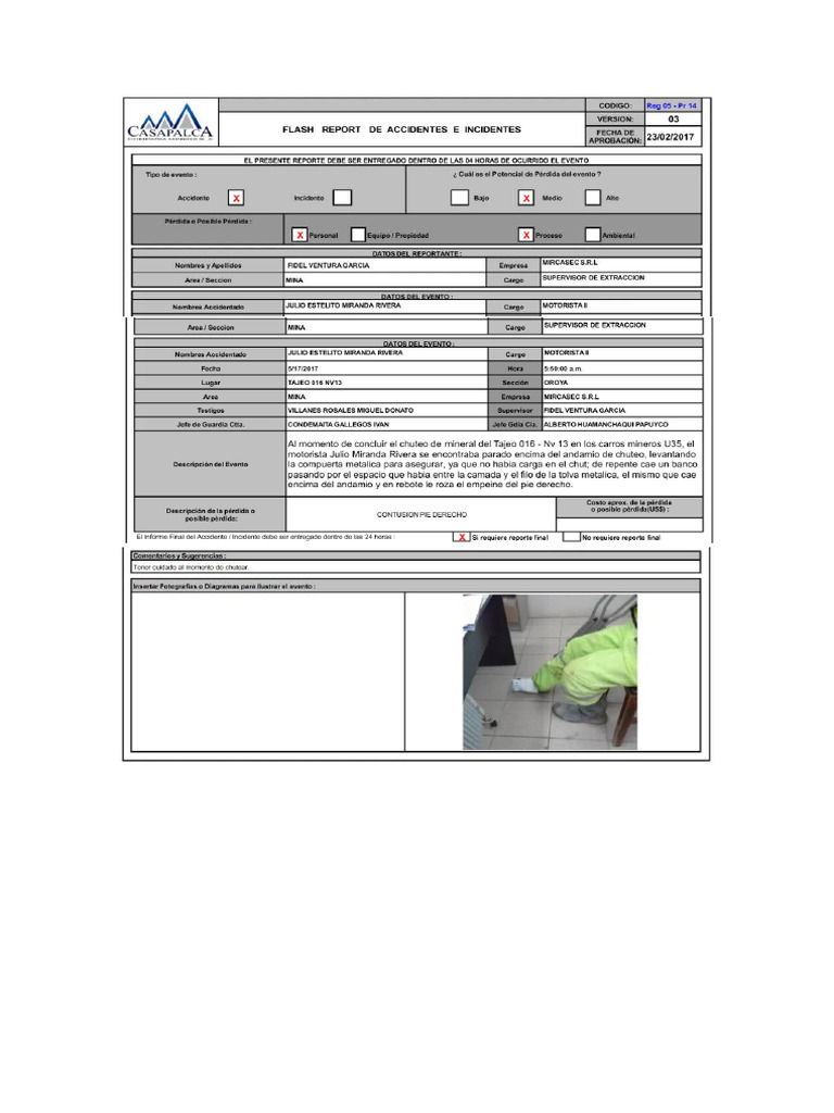 Modelo Flash Report | PDF