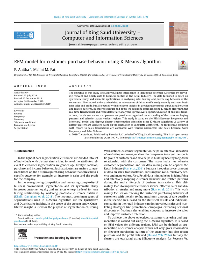 RFM Analysis for Retail Customer Segmentation | PDF | Cluster Analysis ...