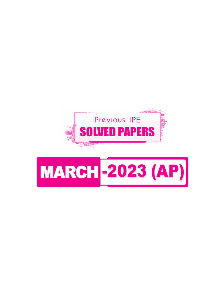Ap Ipe 2023 3 | PDF | Fertilisation | Anatomy