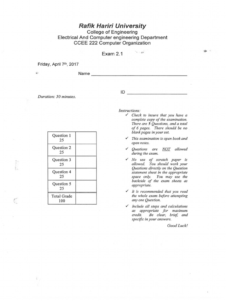 CCEE 222 Exam 2.1 Key | PDF