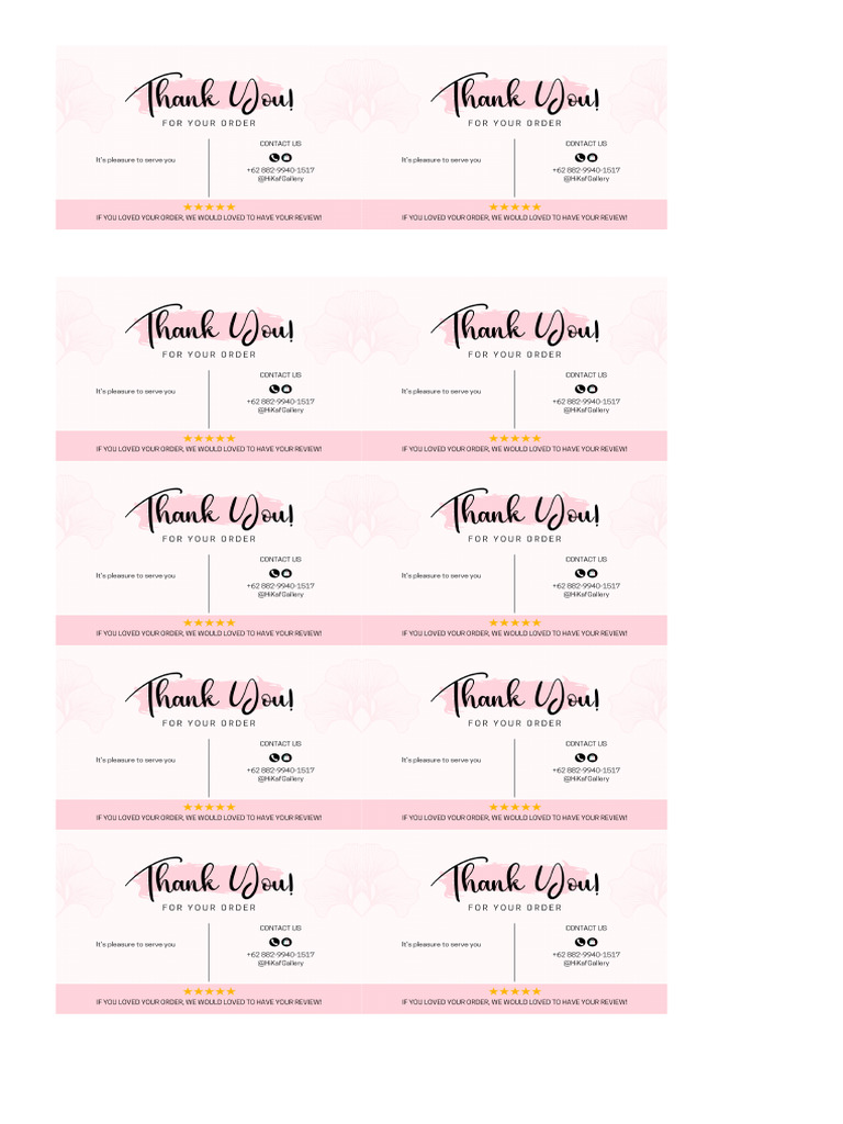 Thanks Card | PDF