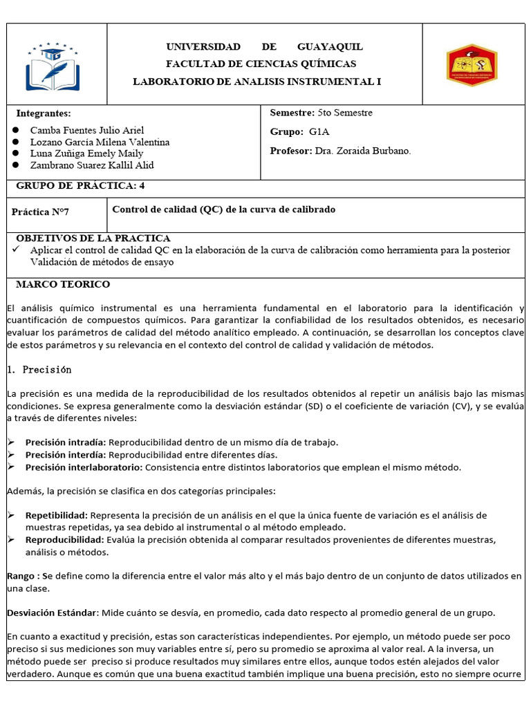 Informe 7 Instrumental ... | PDF | Calibración | Medición