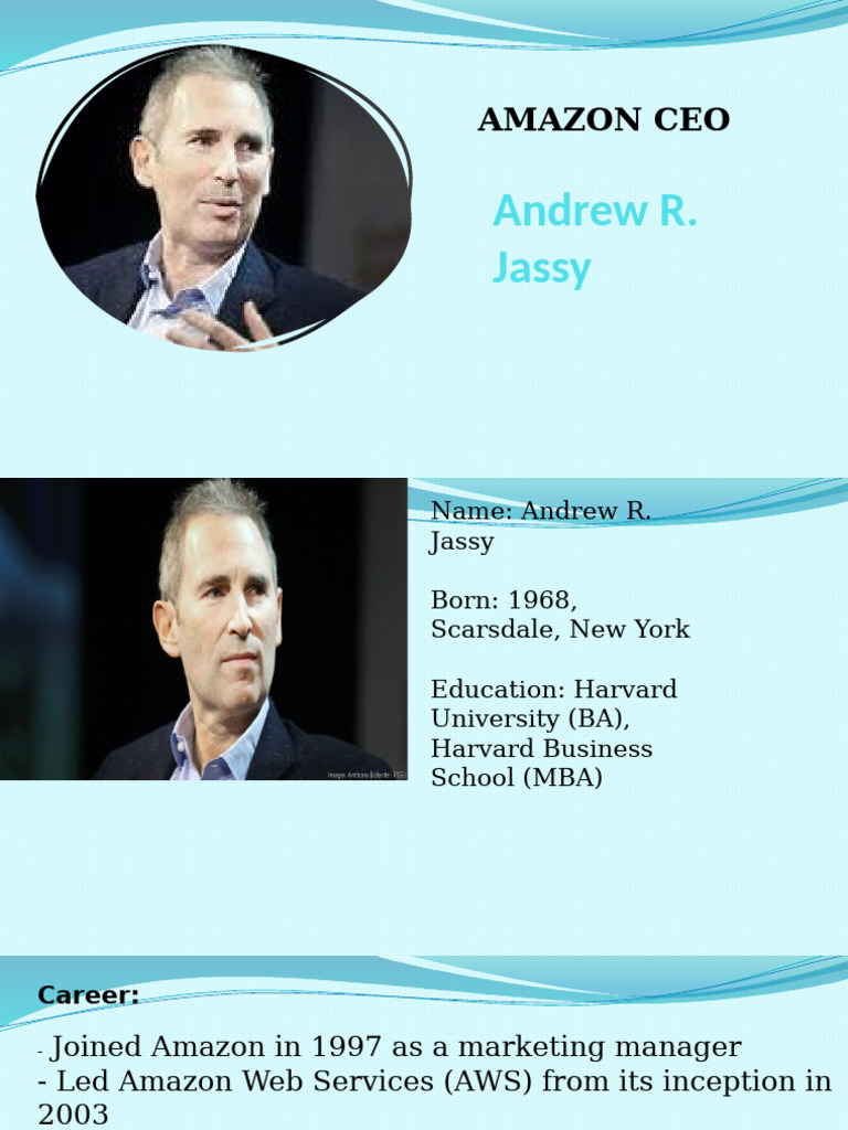 Andrew R. Jassy: Amazon CEO Achievements | PDF