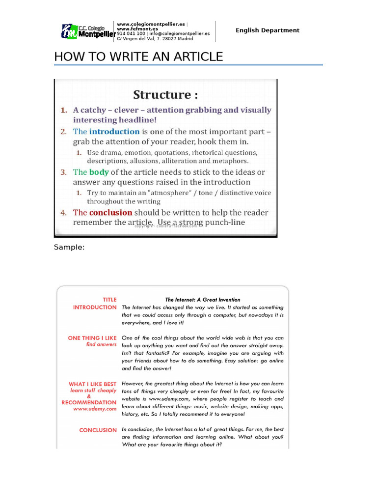 Tips for Writing Engaging Articles | PDF | Essays | Human Communication