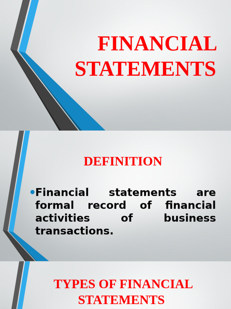 Ppt on Financial Statements | PDF