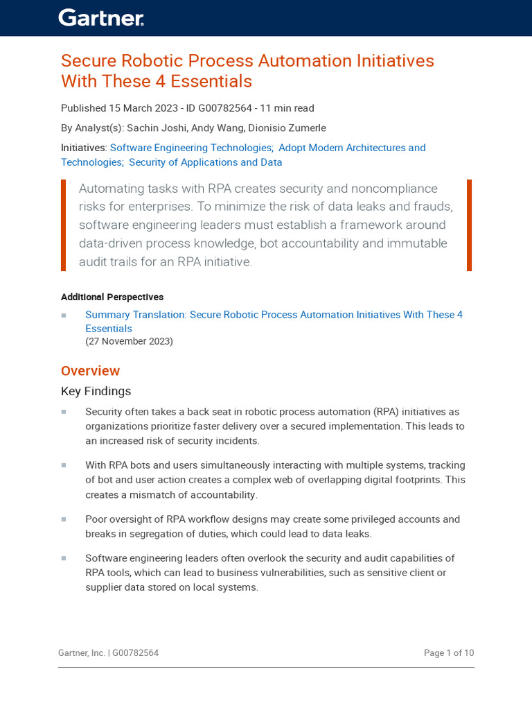 Secure RPA: 4 Essentials for Safety | PDF | Internet Bot | Computing
