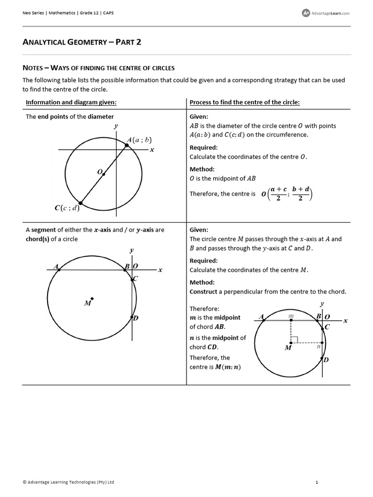 Gr12UltEdLes59 | PDF | Circle | Perpendicular