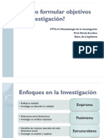 Cómo Formular Objetivos de Investigación