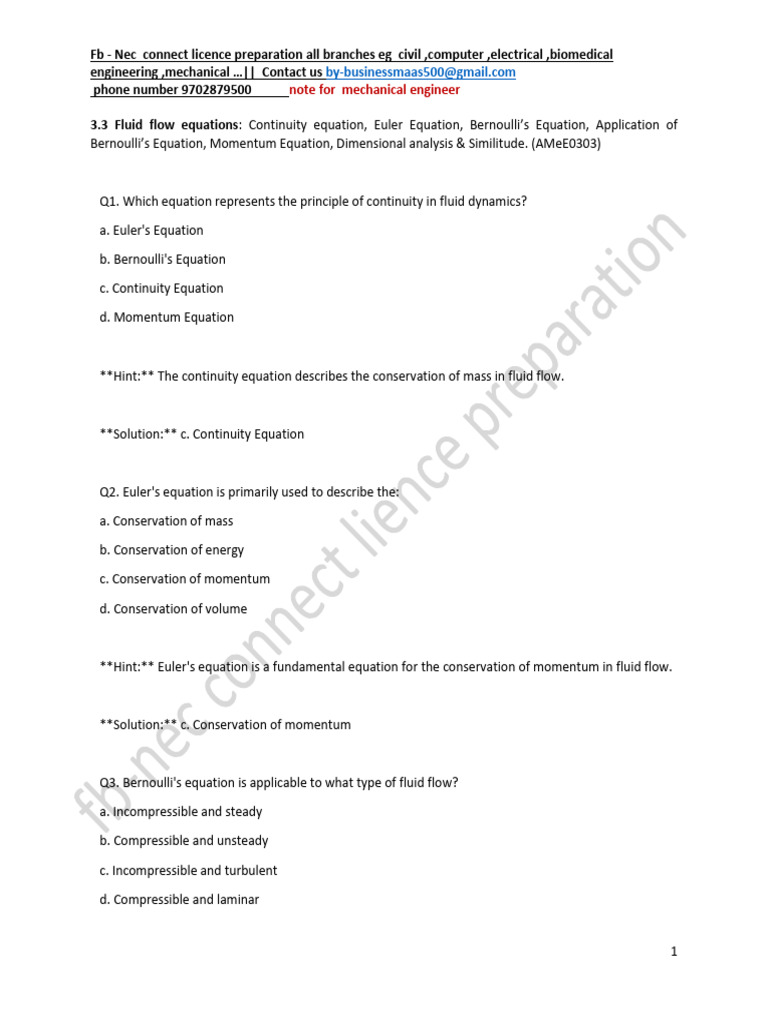 3.3 Fluid Flow Equations | PDF | Fluid Dynamics | Fluid Mechanics