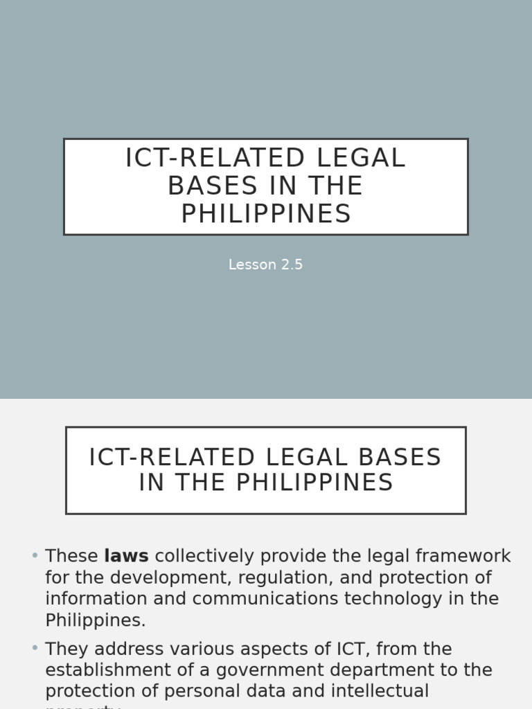 ICT Legal Bases in the Philippines | PDF | Cybercrime | Intellectual ...