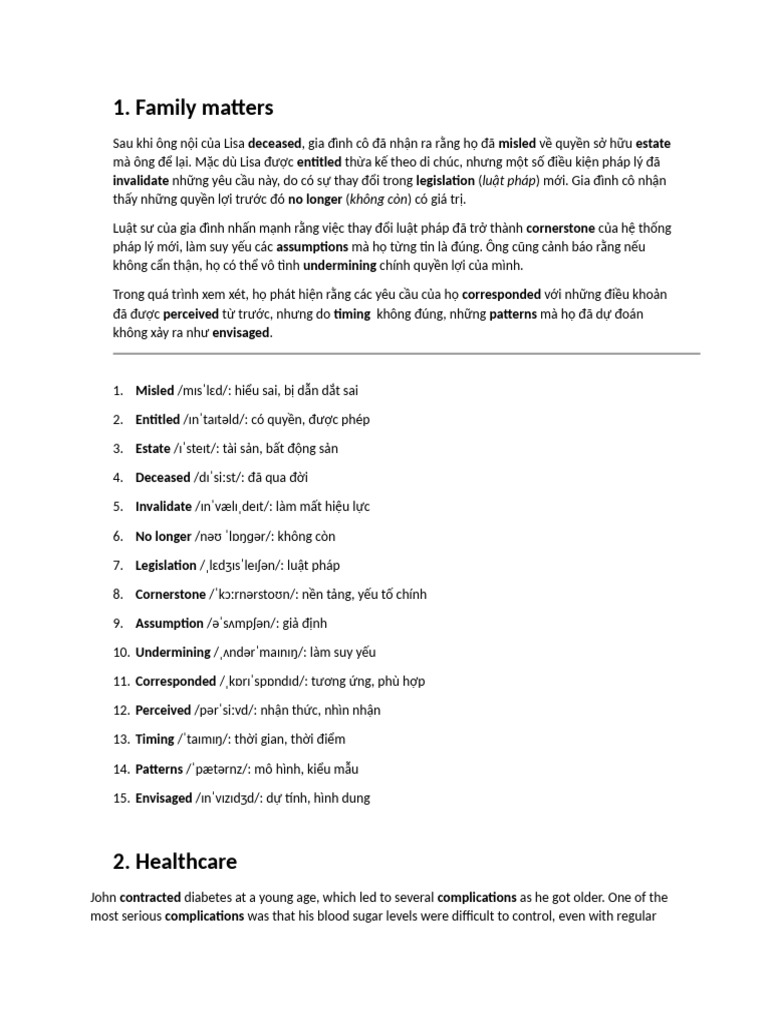 Vocabulary | PDF