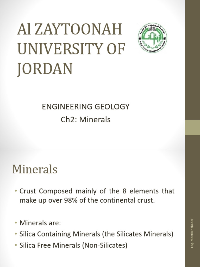 Ch2 Minerals Pdf Rock Geology Minerals