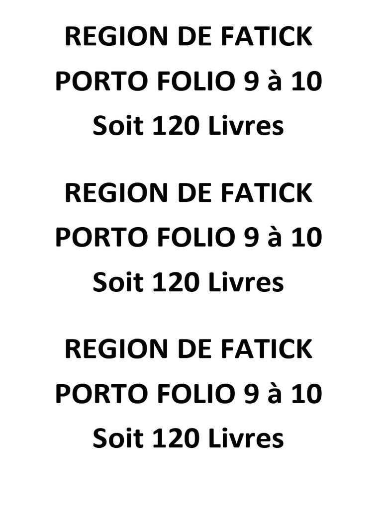 Livres et Modules de la Région de Fatick | PDF