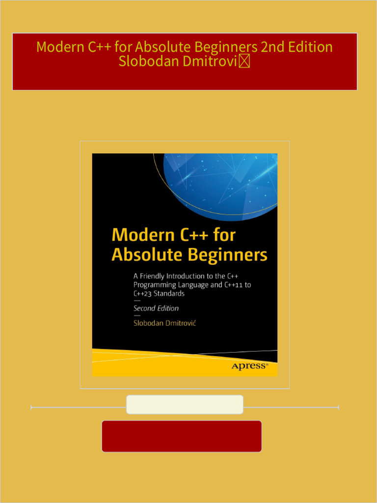 Download Modern C++ for Absolute Beginners 2nd Edition Slobodan ...