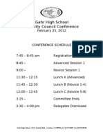 Gahr SC Conference Schedule