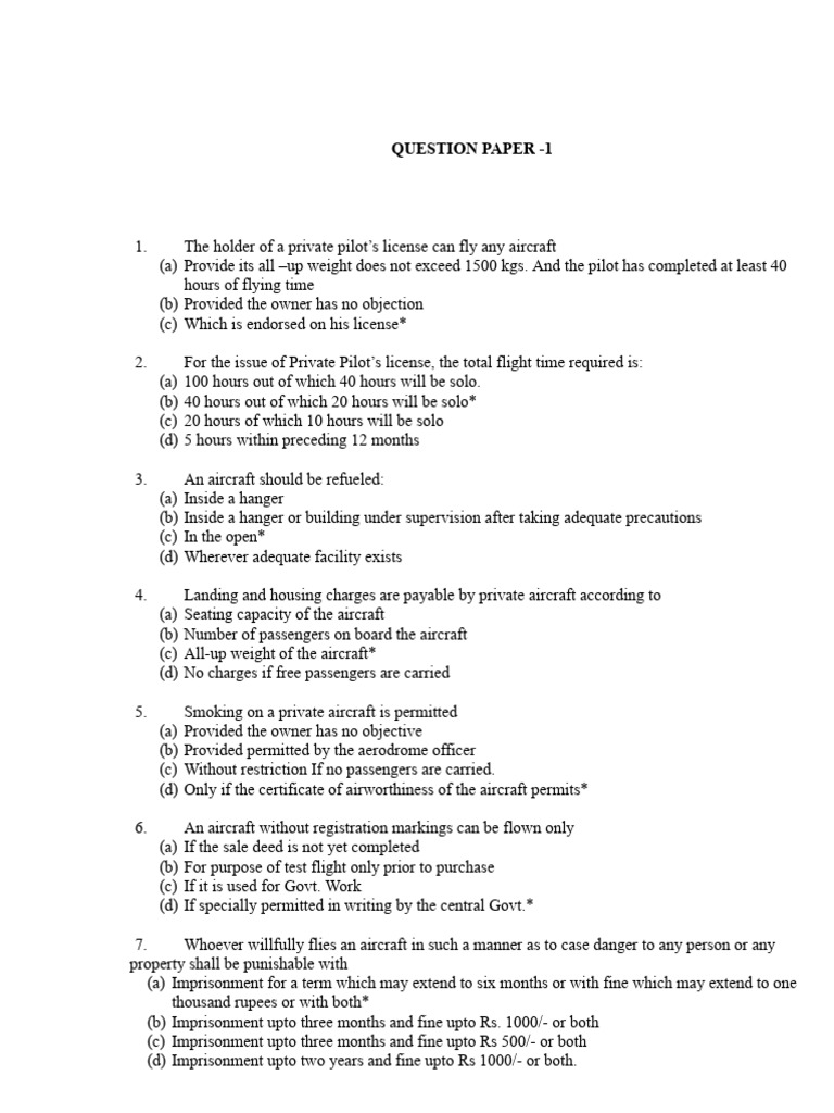 Private Pilot License Exam Questions | PDF | Breathing | Aviation