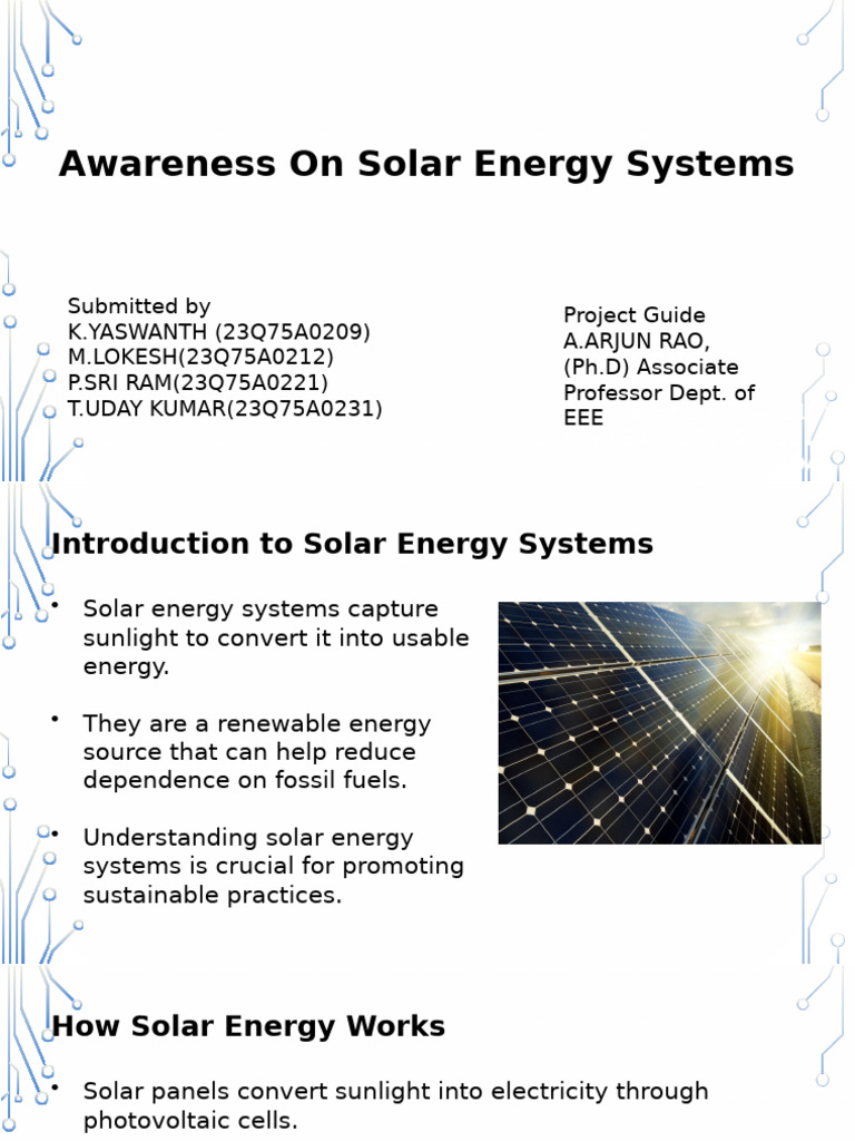 Understanding Solar Energy Systems | PDF | Solar Power | Solar Energy