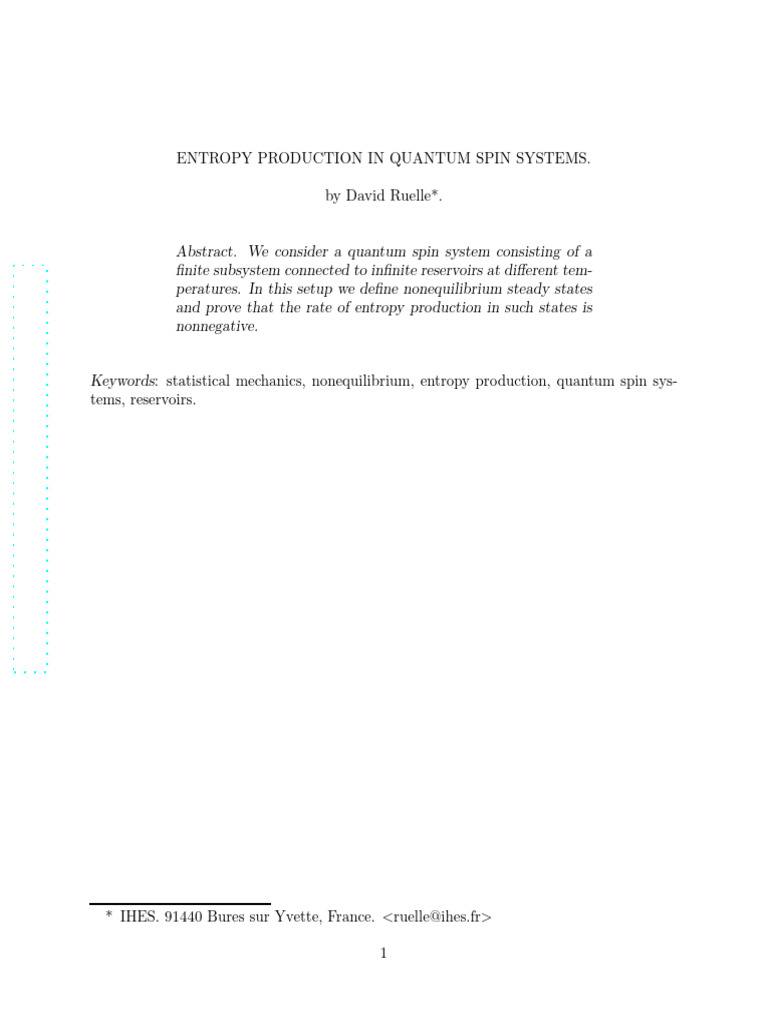 0006006v1 | PDF | Entropy | Non Equilibrium Thermodynamics