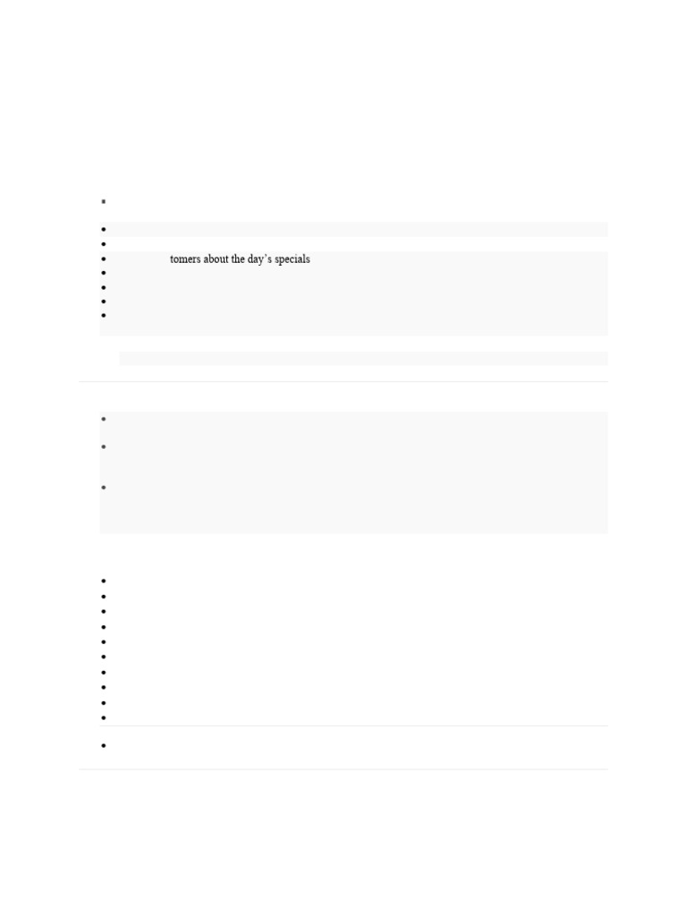Waitress Application Guidelines | PDF | Waiting Staff | Restaurants