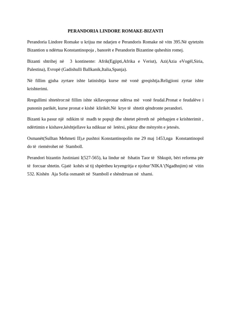 Perandoria Lindore Romake | PDF