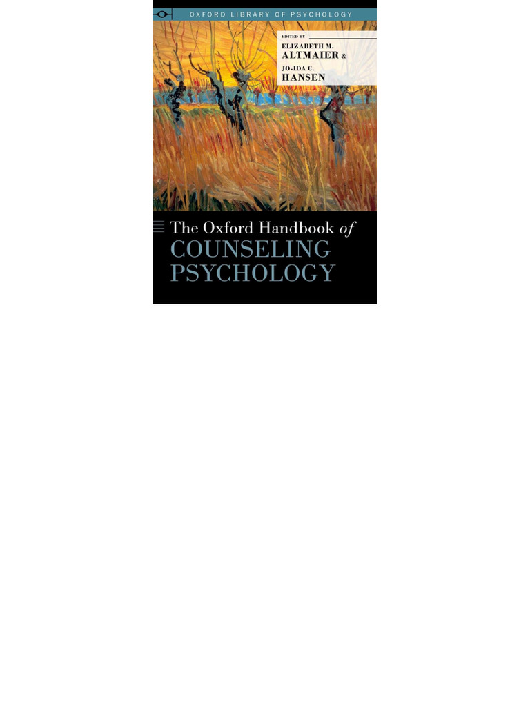 Oxford Handbook of Counseling Psychology | PDF | Counseling Psychology ...