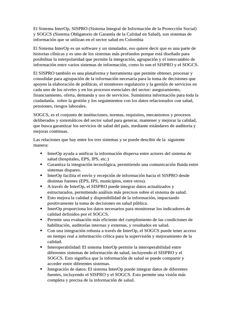 El Sistema InterOp | PDF | Informática